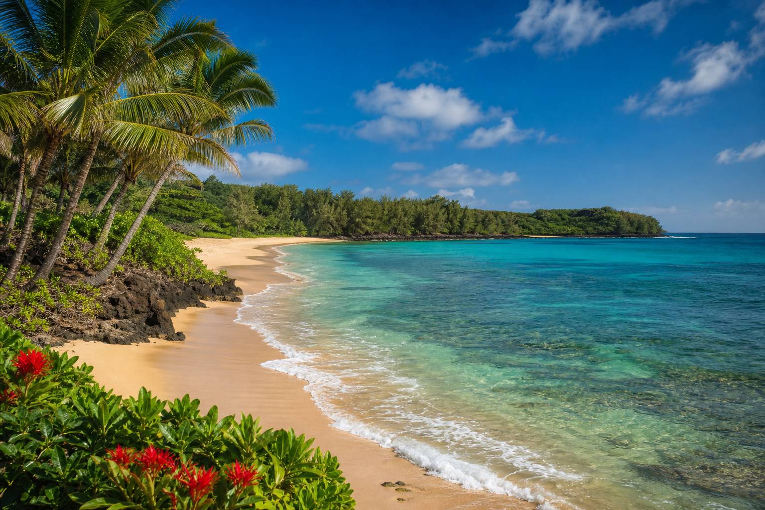 Plage publique gratuite à Kauai Hawaï - 12 idées d'activités sans budget